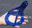 Click to see a Viola Blue powdercoated GREX shock tower brace bracket LARGE...