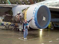 Click to see Me next to a 747 Jet Nacelle at Boeing - Large