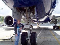 Click to see Me next to 777 Nose Landing Gear at Boeing - Large