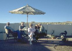 Click to see the family sippin' margaritas on the patio during Xmas in Tucson - Large