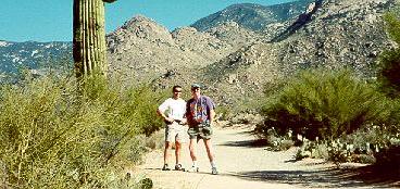 Click to see Tim and I hiking in Catalina State Park during Xmas in Tucson - Large