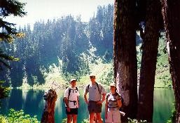 Click to see Kevin, Me and Lorrie at an Alpine Lake in Mt. Baker Nat'l Forest - Large
