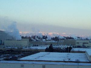 Click to see Winter Sunrise over the Olympics Fullscreen...